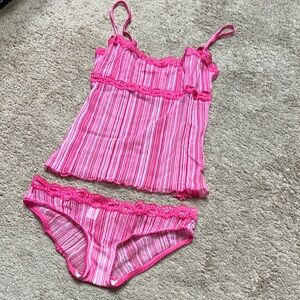 Mesh cami and panty set